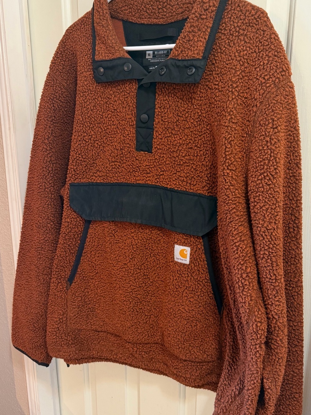 Carhartt Burnt Sienna Pullover | Farmhouse Western Cabincore Outdoor Utility |XL